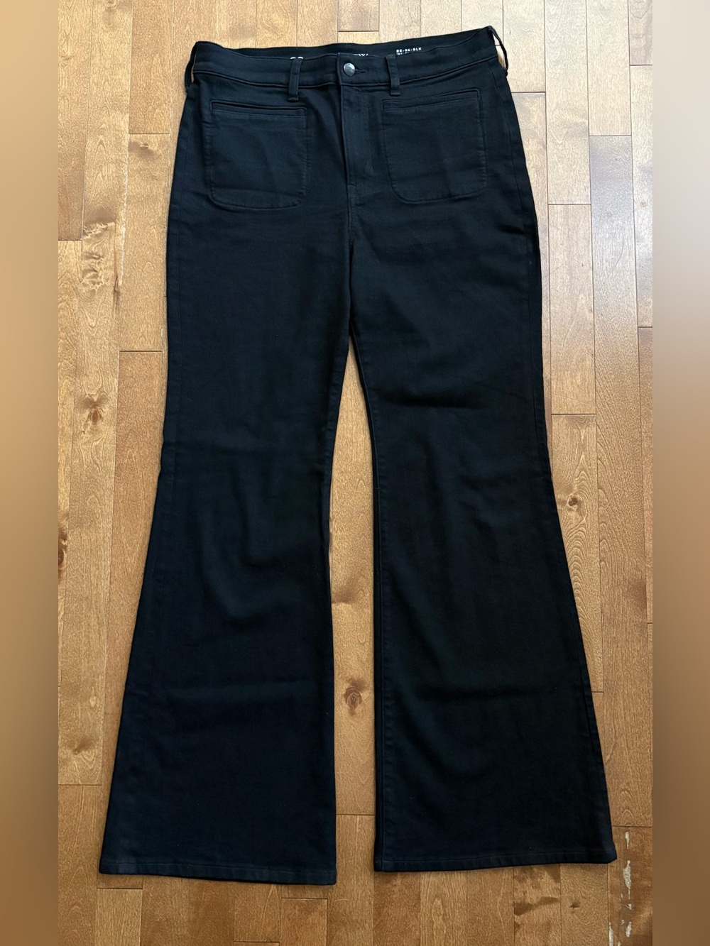 J.CREW '96 Flare Black High Rise Patch Pocket Jeans - Size 29 NWT